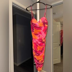 Pink and Orange corset dress